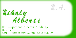 mihaly alberti business card